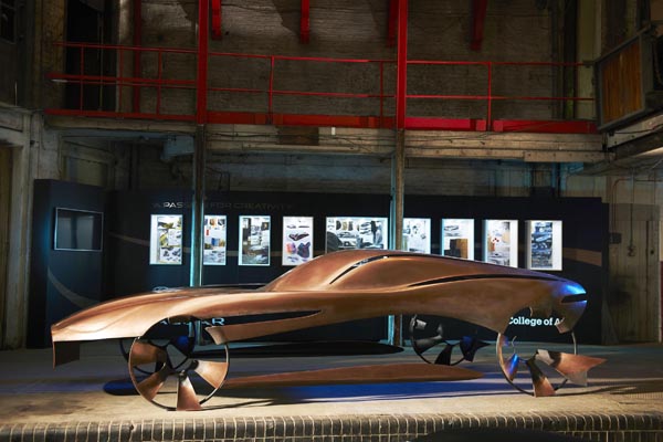 Jaguar-inspired sports car sculpture at Salon Prive 2013